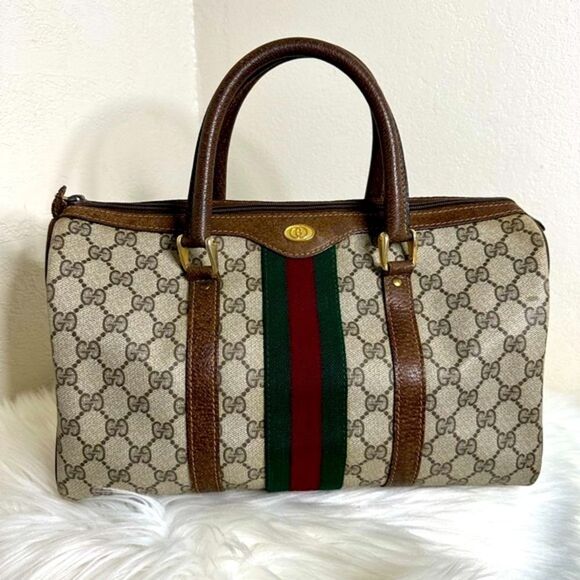 💯Authentic Gucci Boston Handbag with Cherryline 🍀 - Picture 1 of 16